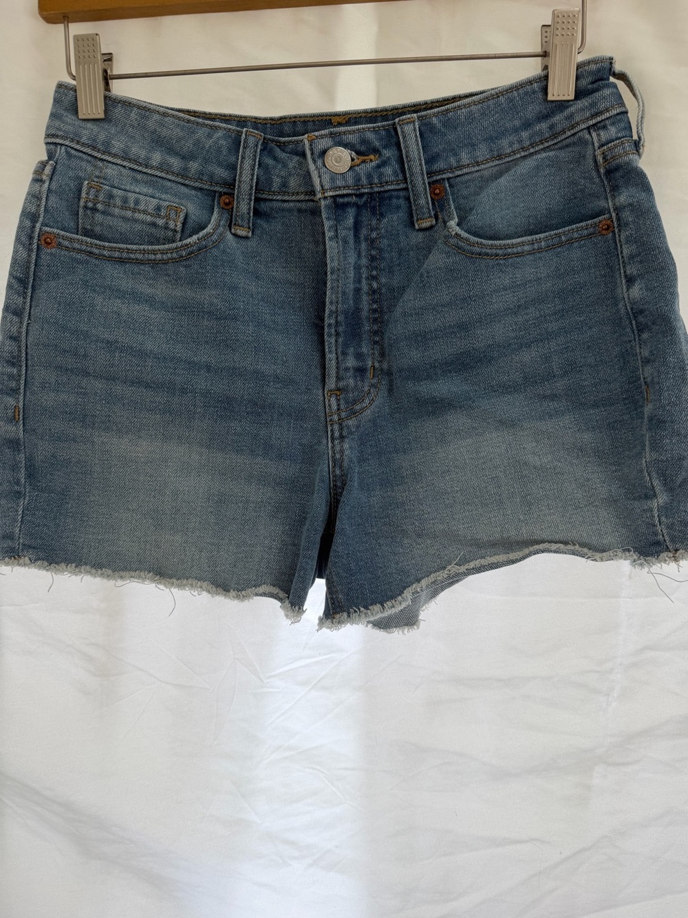Classic Light Wash Denim Cutoff Shorts